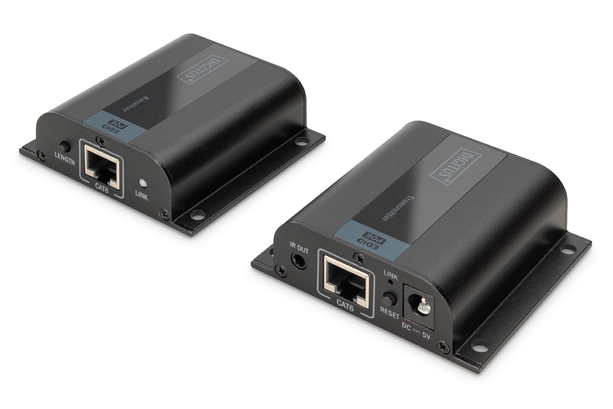 DIGITUS DS-55100-1 Estensore HDMI Full HD 1080p 60 Hz 50 m cavo LAN Set Trasmettitore Ricevitore Loop-Out IR HDCP 1.2a