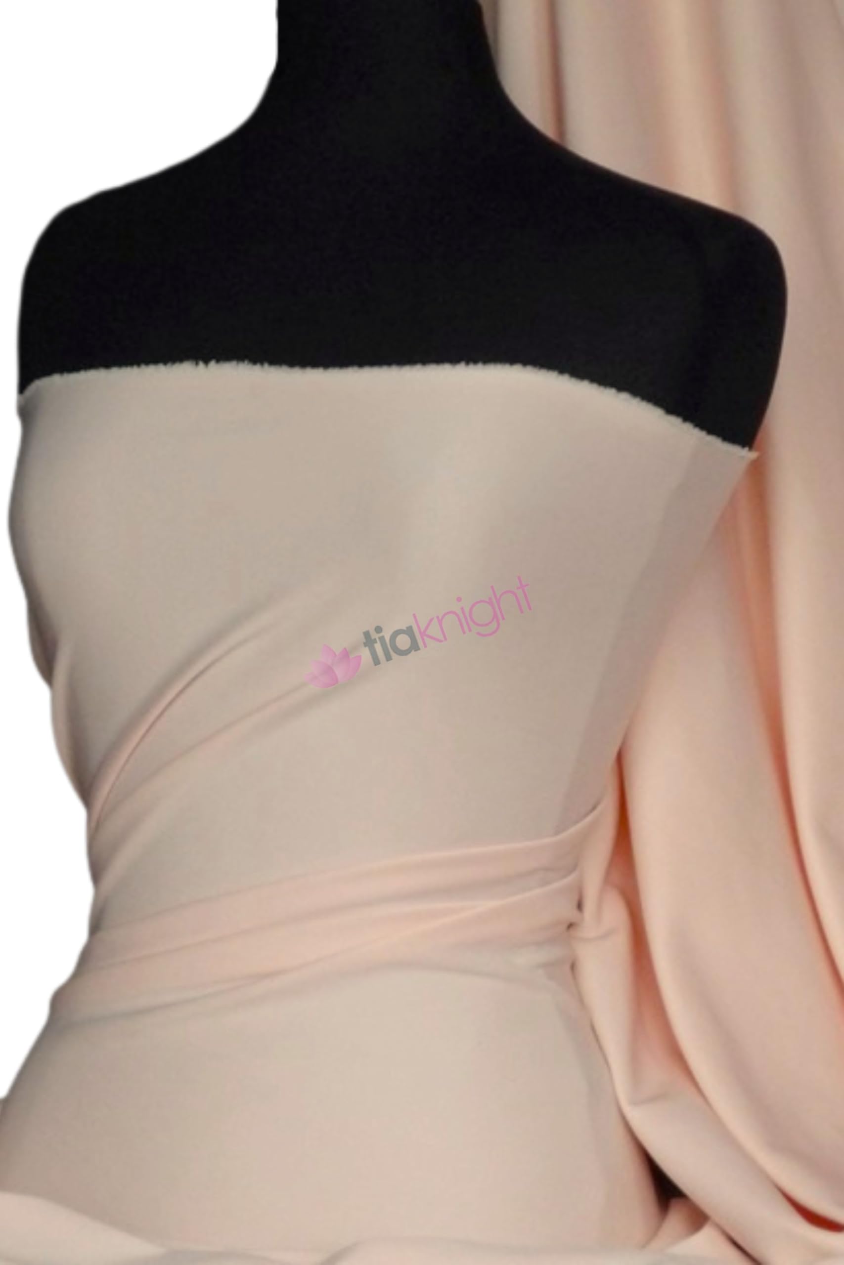 Tia Knight Light Peach Scuba Bodycon Dress Fabric | Stretchy & Thick Body Control Material | 148 Cm Wide | Sold By The Metre | Same Day Dispatch | By (, 1 Metre)
