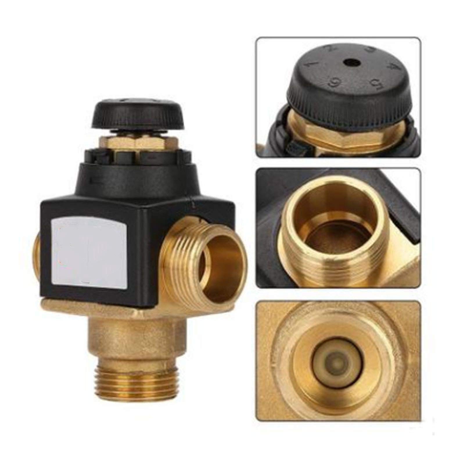 Cartuchos para Grifo Calentador de Agua Accesorios de baño de válvula termostática de Mezcla Interna y Externa Rosca latón termostato Valvula Termostatica (Color : DN25 Male Thread)