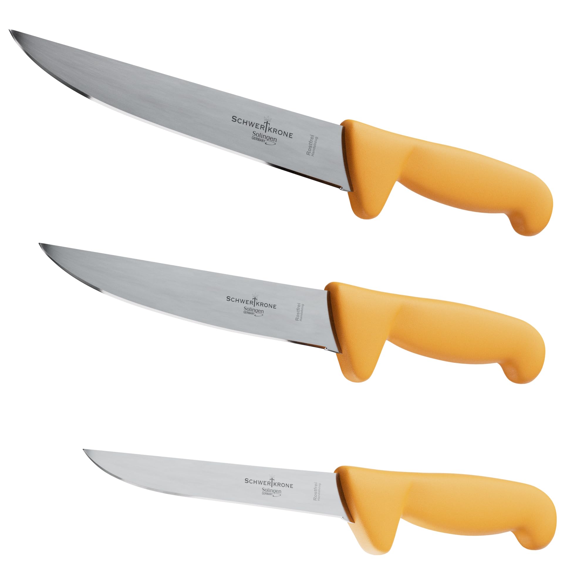 Juego de cuchillos de carnicero Schwertkrone® 3 piezas [HECHO EN SOLINGEN - DE] - Cuchillo de corte - Juego de cuchillos de cocina Solinger - Juego de cuchillos de cocina - Cuchillo de carnicero