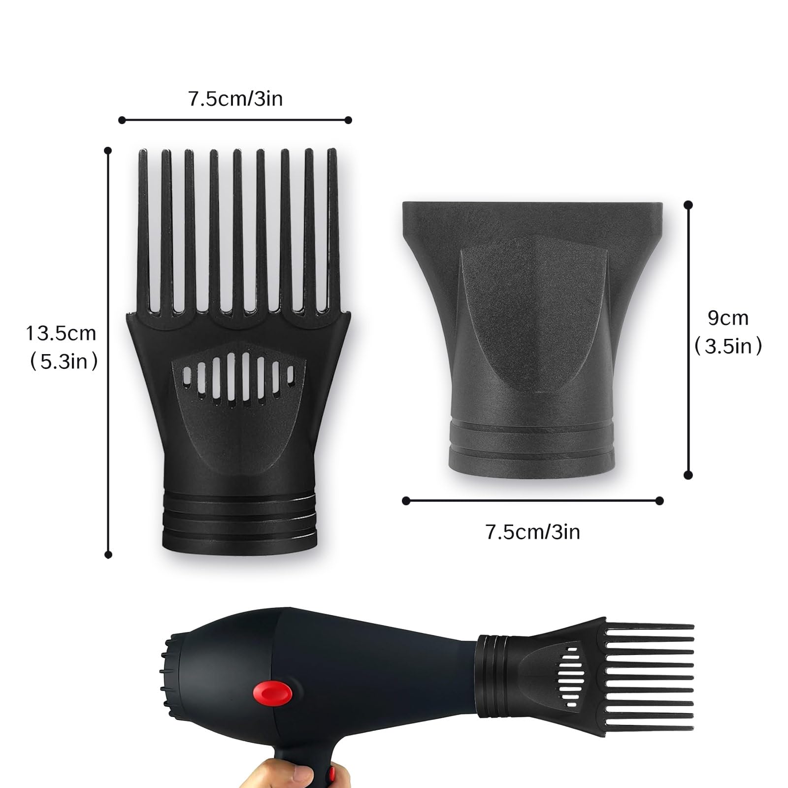 Accesorio universal para secador de pelo, herramientas y accesorios de peinado para todos los secadores, productos de cuidado del cabello, boquilla concentradora para peluquería, boquilla de 7