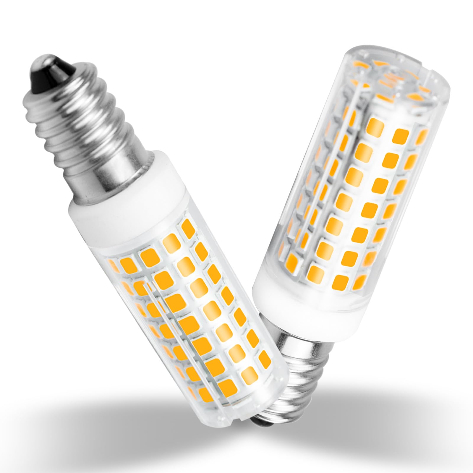 TZHILAN E14 Led Warmweiss Lampen Ersatz 75W Halogenlampe, 7W leuchtmittel e14 Hohe Helligkeit Kleine Birne, Nicht Dimmbar, AC 230V, 2er Pack
