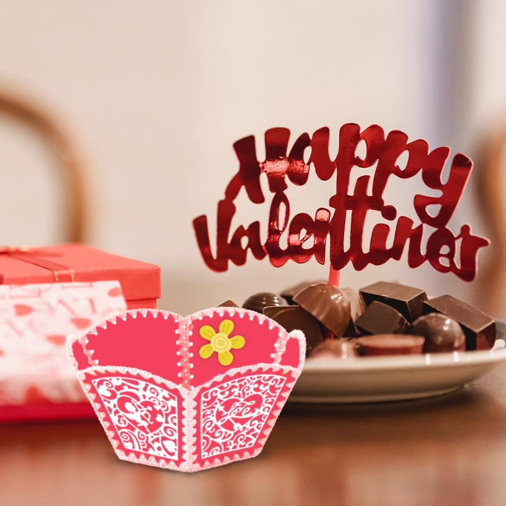 INFUNLY Set Di 5 Fustelle In Metallo Per Segnalibri E Parole Festive (Buon Natale, Happy Birthday, Happy Valentine) Per Scrapbooking E Biglietti Fai Da Te