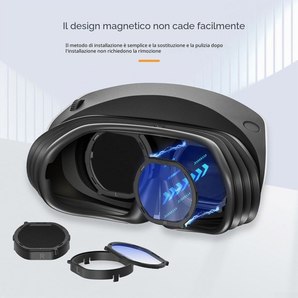 Copertura protettiva per obiettivo, lenti da prescrizione VR per PS VR2, anti-luce blu, telaio di protezione magnetica, leggero e antigraffio