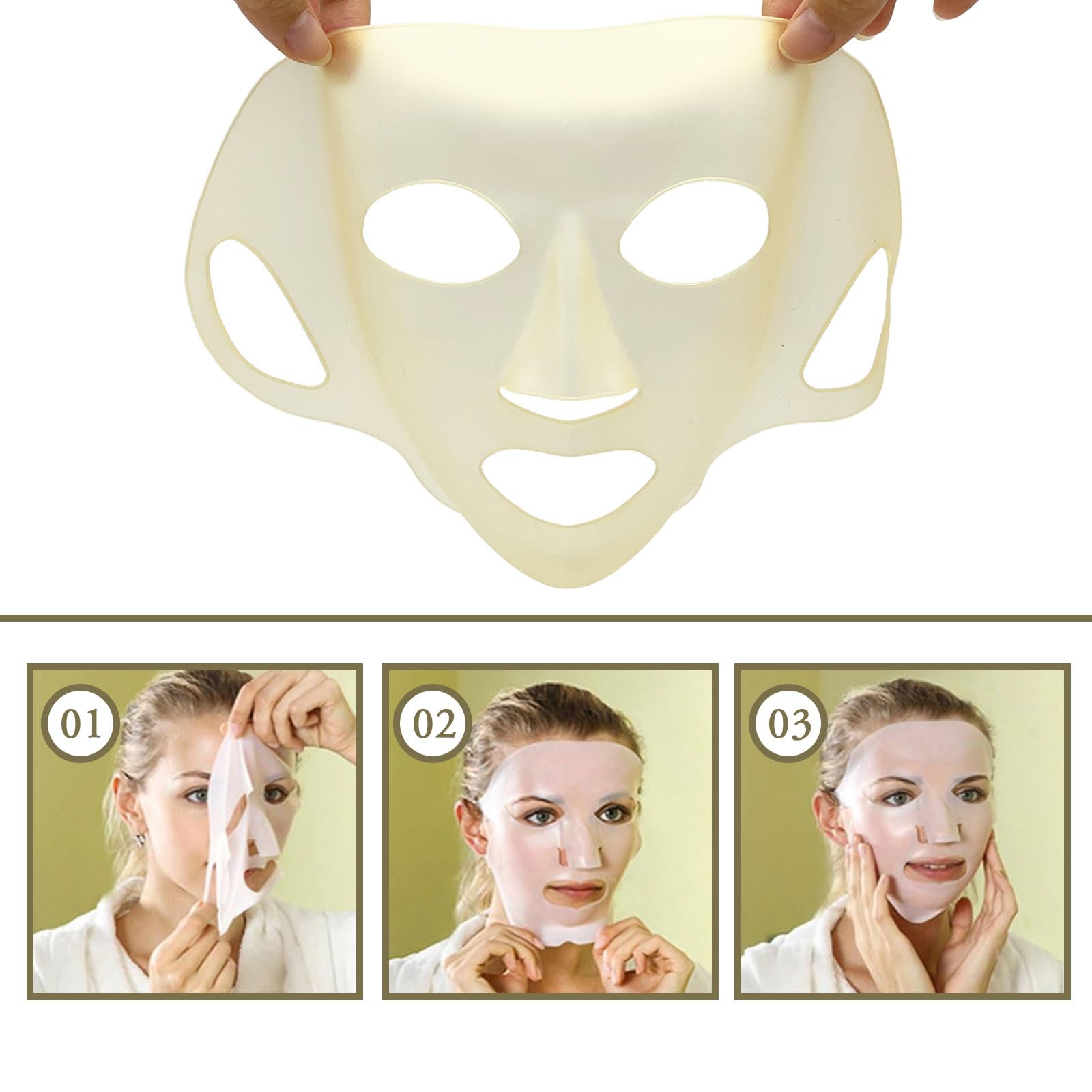 Maschera per la Pelle in Silicone Riutilizzabile, 6 Pezzi Copertura Viso Accessori