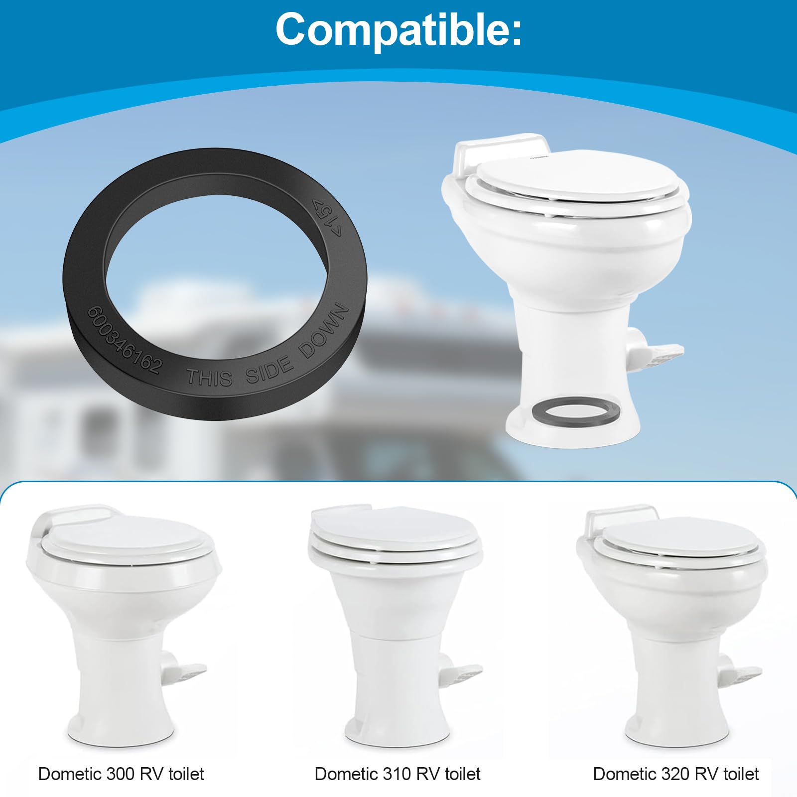 RV Toilet Seal 385311652 Replacement Part For Dometic 300 310 320 RV Toilets Seal