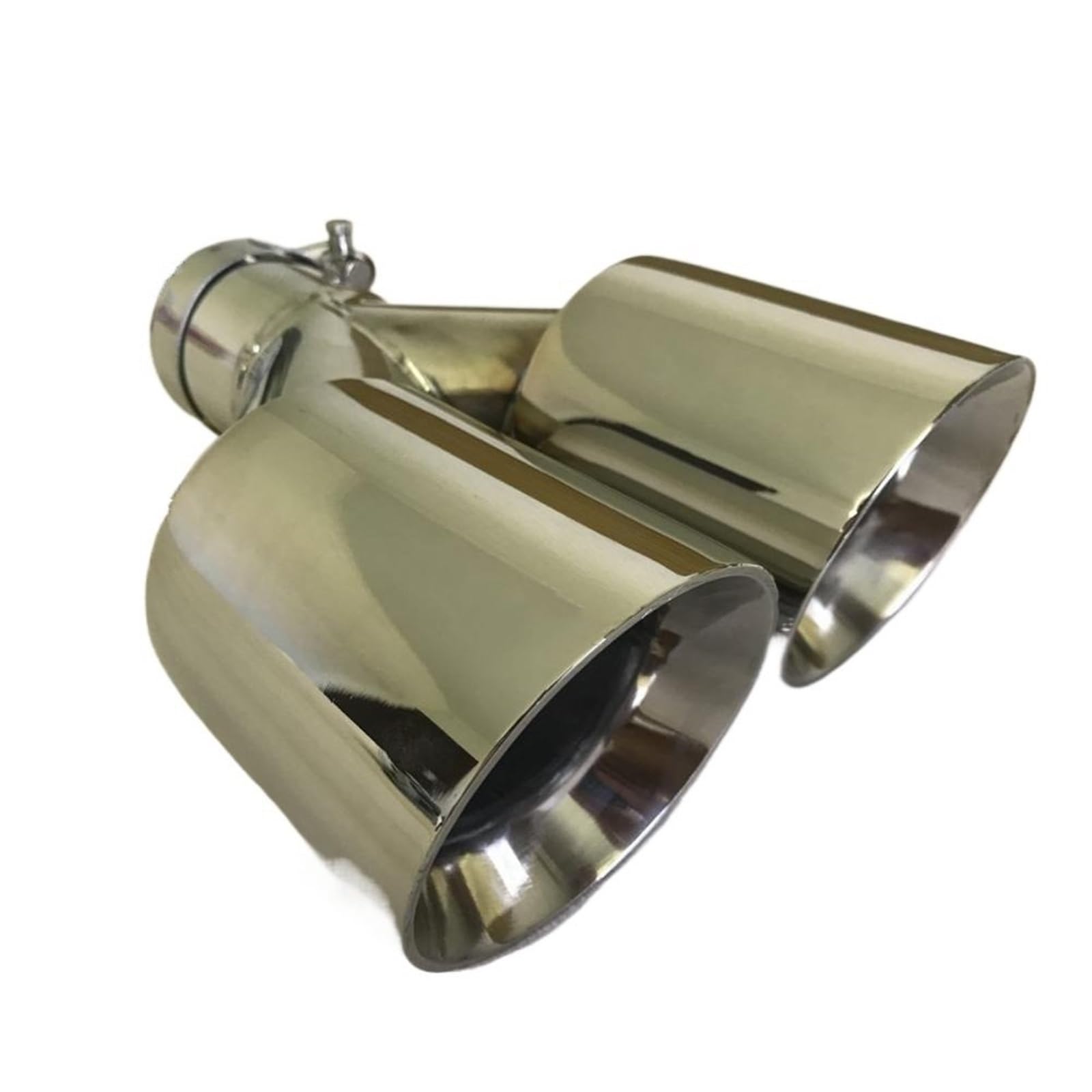 Car Silencer Uniwersalny podwójny tłumik rury wydechowej ze stali nierdzewnej modyfikacja akcesoriów samochodowych(54MM IN- 89MM OUT)