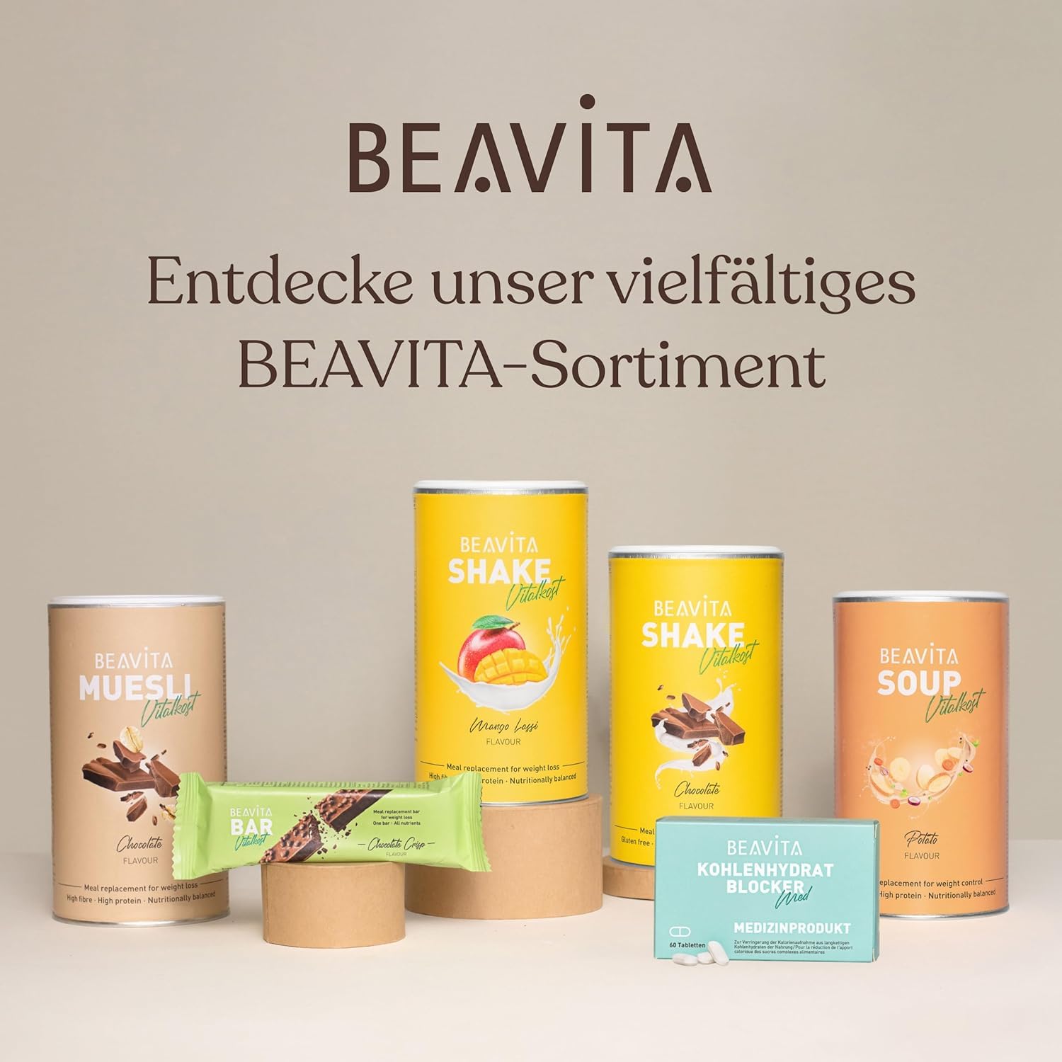 BEAVITA Diät Suppe Kartoffel (2x 540g Dose) für 9 Suppen zum Abnehmen*, nährstoffreicher Mahlzeitenersatz Shake, Kalorien sparen & Gewicht reduzieren mit einer leckeren Instant Suppe