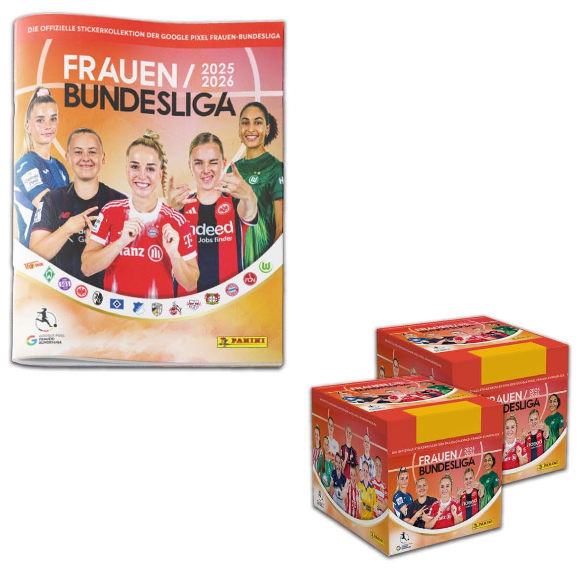 Panini Google Pixel Frauen-Bundesliga 2025/26 Stickerkollektion (Mega-Bundle)