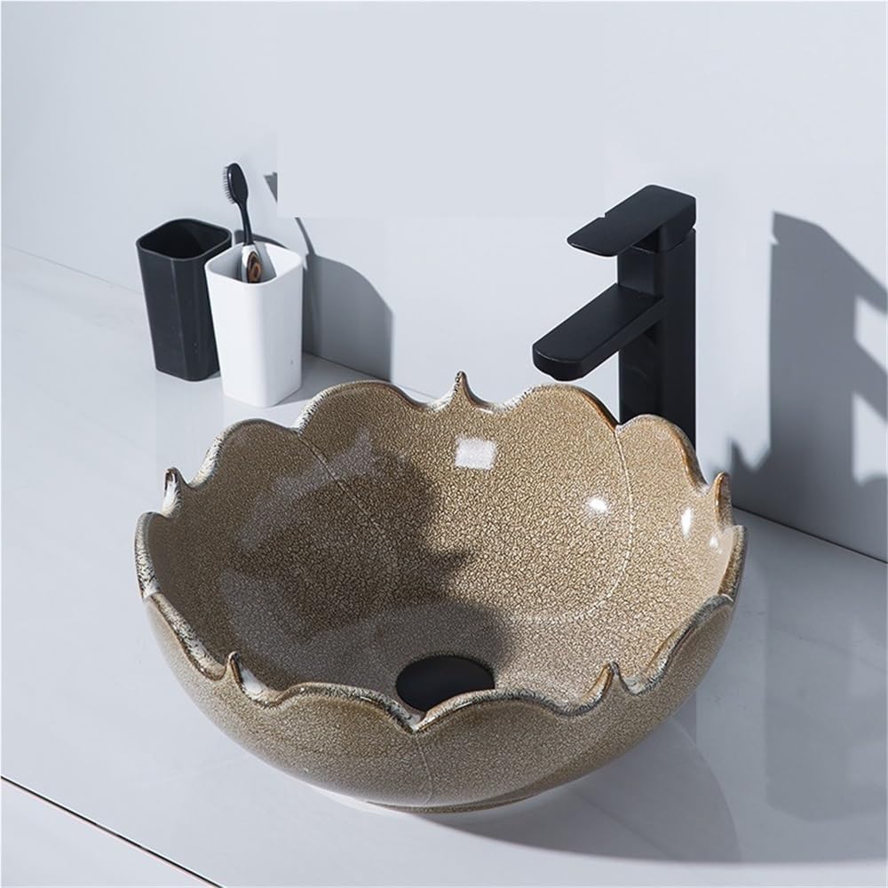 Umywalki łazienkowe Spersonalizowana, kreatywna umywalka ceramiczna w stylu luksusowym, lekka i