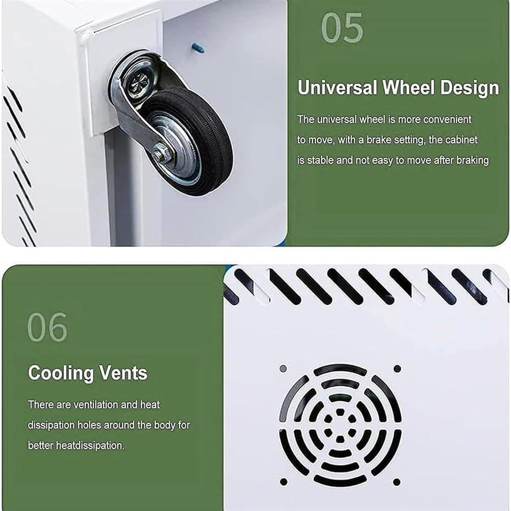 30 Slots Charging Station for Multiple Phones, Cell Phones Storage Locker for Classroom, Galvanized Metal Cell Phone Lock Box Organizer for Factory, Large Capacity Cellphone Locker