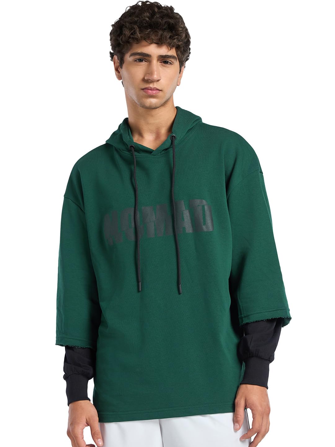 Men's Typography Oversized Fit Full Sleeve Cotton Hoodies-image-15