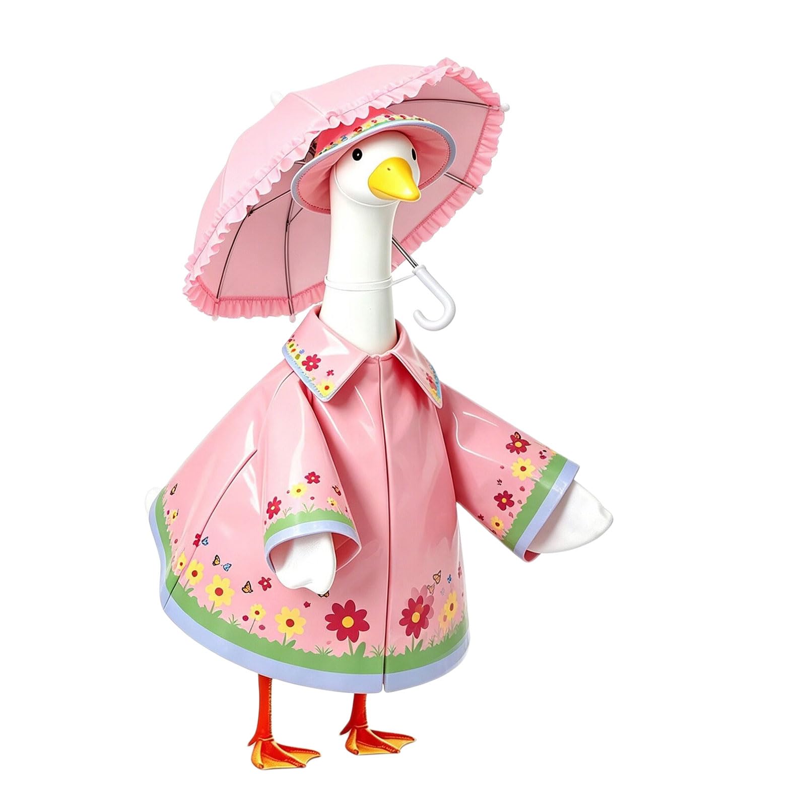 Piceioep Waterproof Backyard Fowl Attire Geese Rain Suit Protect Porch Decoration From Harsh Climate for 23 Inch Figurine Waterproof Fowl Attire