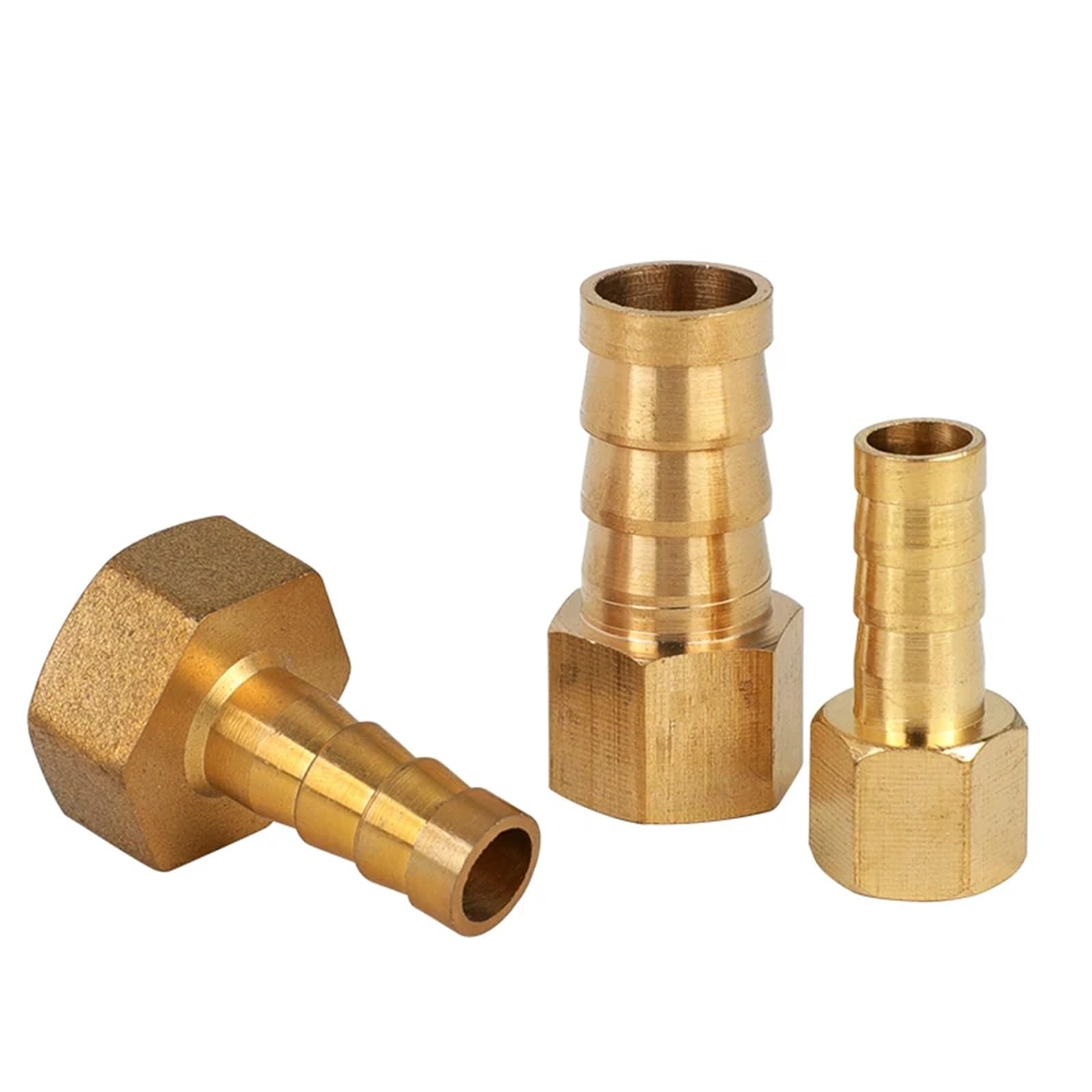 Whosale Brass Fitting 12mm Male Female Thread 1/8" 1/4" 3/8" 1/2" Copper Connector Joint Coupler (PL 10PCS,12MM_1/8")