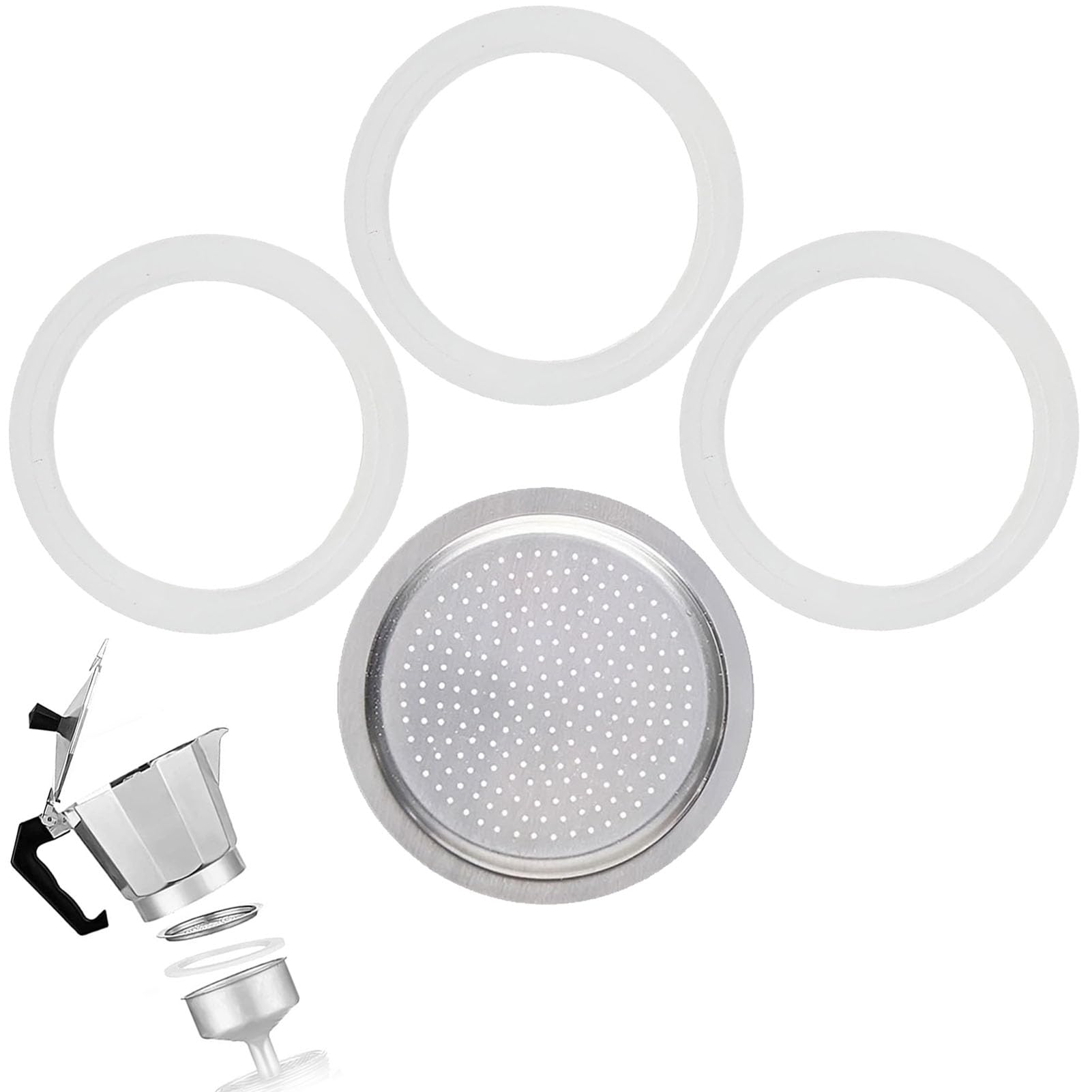 TOGEVAL Silikon Dichtungsring Für Kaffeemaschinen - Ersatzteil Für Espressomaschinen