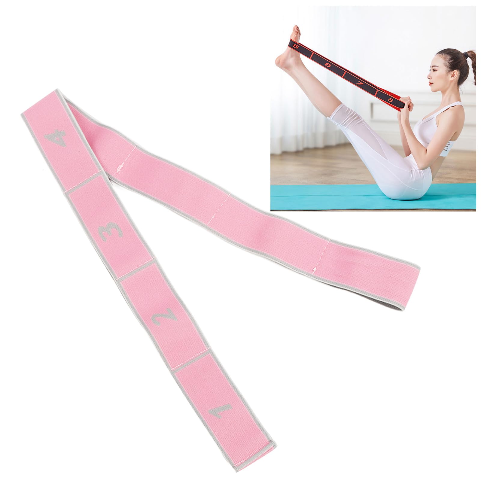 Naroote Stretch Band, Fitness Pneumatico Elastico Doppio Ispessimento Sostenibile 8 Sezione per Formazione