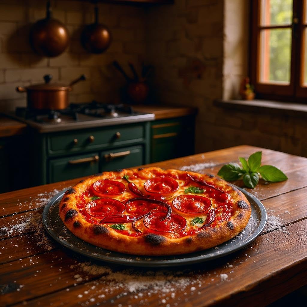 Samuel Groves Pack of 2 Pizza Pan, Pizza Tray, Large 13 Inch (33cm) Non Stick Coating Oven Round Crisper, Pizza Baking Tray, Pizza Trays for Oven Non Stick Made in England
