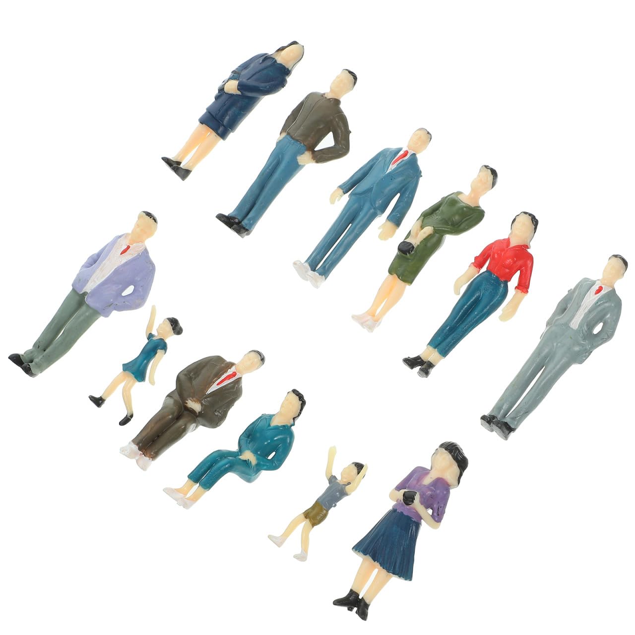 60 Piezas Modelo De Personaje De Simulación Personas A Escala Figuras De Pasajeros Pintadas Modelos A Escala De Personas Modelos De Diseño De Tren Accesorios De Diseño De Estación
