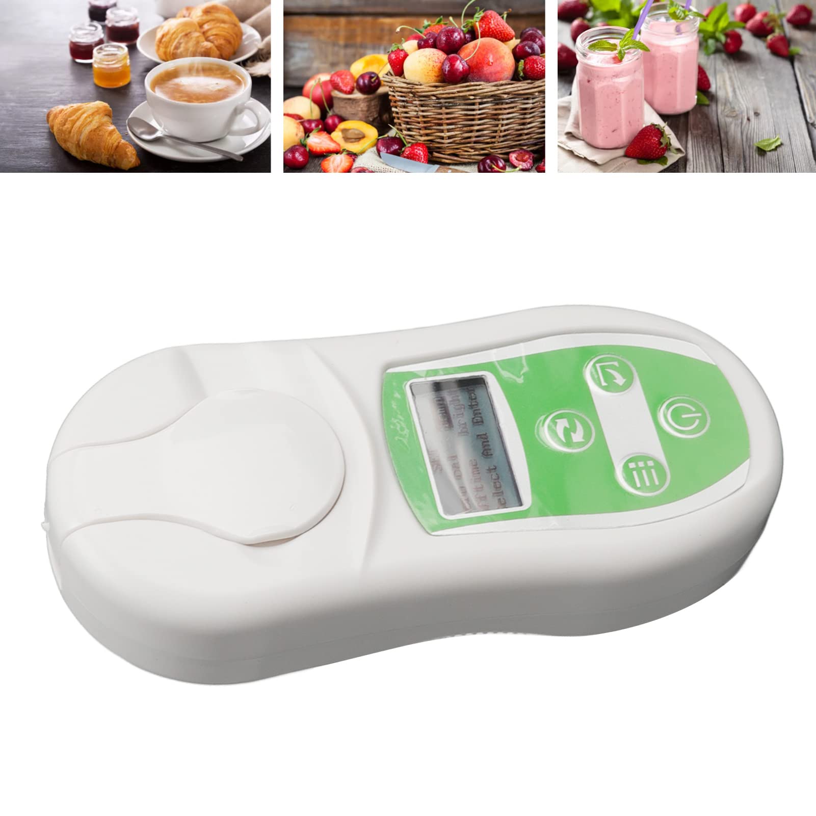 Medidor Brix, refractómetro portátil de Mano con ATC, 0-32% Brix, para el Contenido de azúcar de Las Bebidas Frutas.