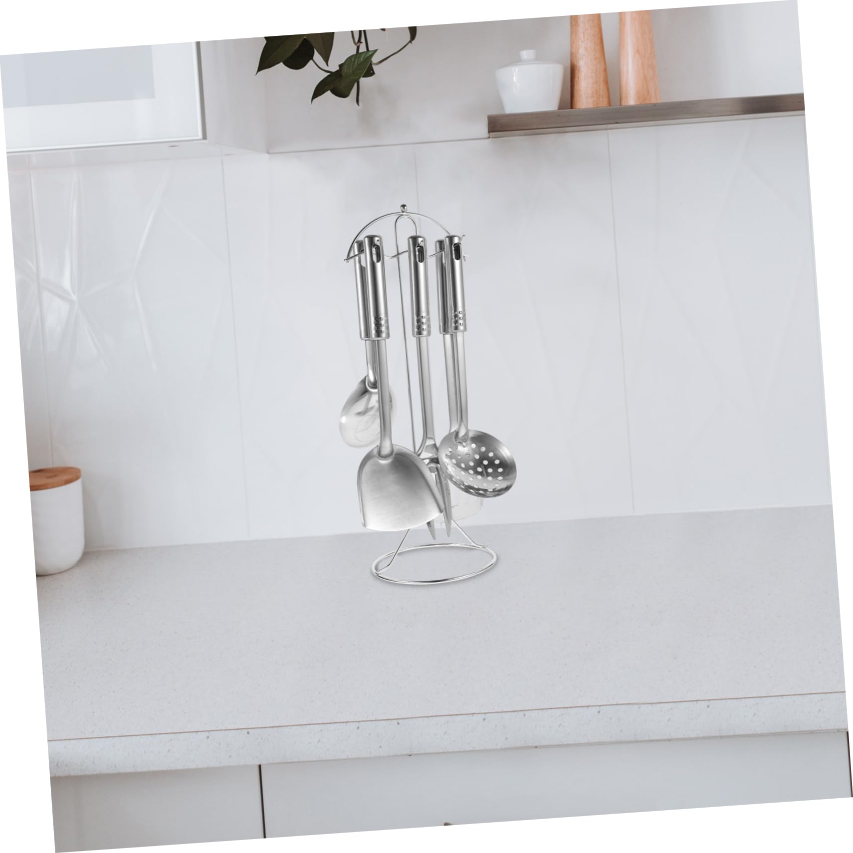 Set Utensili Cucina 7 Pezzi in Acciaio Inox per Cottura | Argento, Leggero e Inodore, Superficie Antiaderente Facile da Pulire, Stile Casual per Casa Stile Casuale