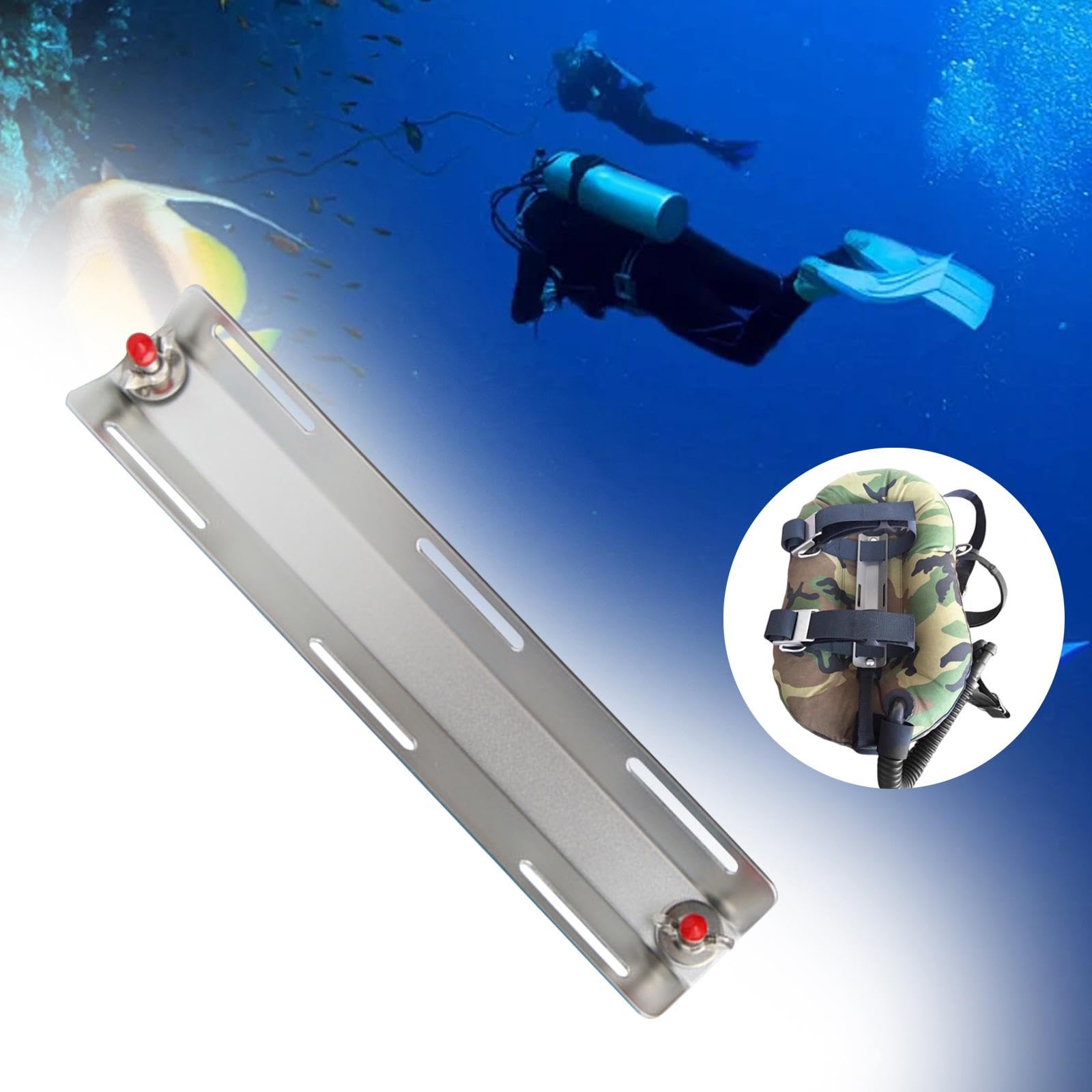 Tauchrückenplatte, Einzeltankadapter, Leichtes Wassersport Schwimmzubehör für Outdoor Sommerstrand, Unterwasser
