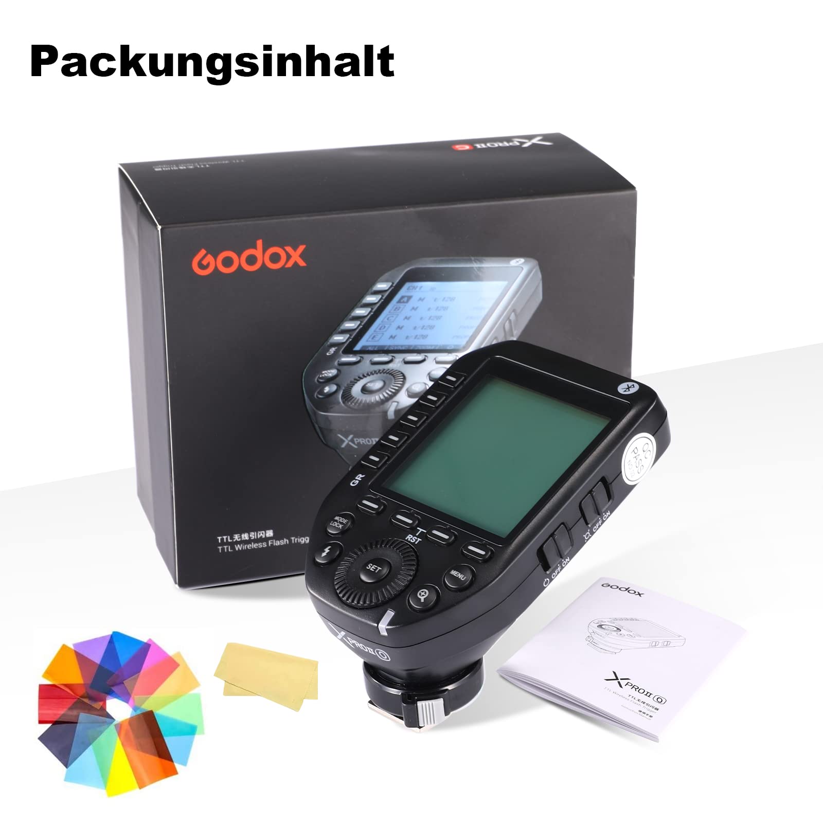 Godox XproII-O Flash Trigger Cámara inalámbrica Flash Disparador LCD Display Transmisor inalámbrico TTL 2,4 G HSS 1/8000S conexión Bluetooth para cámaras Olympus Panasonic DSLR