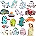 15 Pezzi Toppe Termoadesive Bambini Dinosauro, Unicorno, Auto Patch Toppe Termoadesivi Adulti Bambini Toppe Ricamate Adesive per Tessuti per Abbigliamento, Giacche, Zaini, Jeans