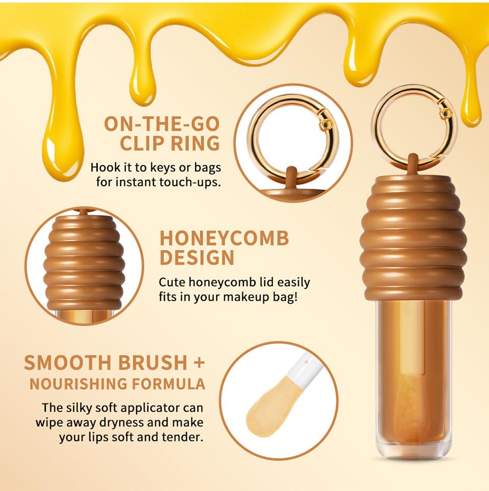 URQT Moisturizing Liphoney Gloss - Hydrating Lip Oil