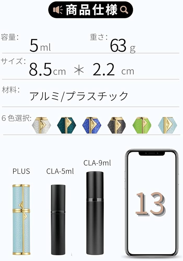 Amazon.co.jp: AsaNana アトマイザー 香水 詰め替え 詰め替え容器 香水