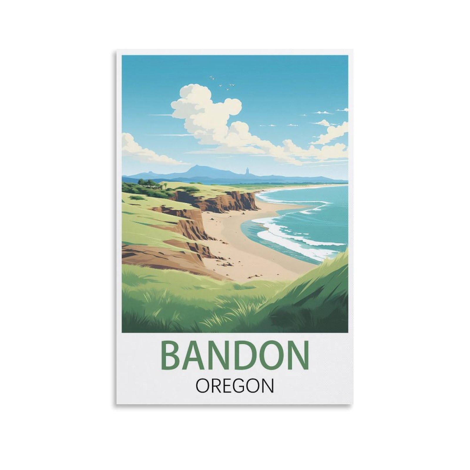 EZMLFA 5D Diamond Painting Kits,Bandon Oregons Diamond Art Kits Adults, Create Your Own Diamond Painting Full Drill Gifts for Home Decor 40x40cm