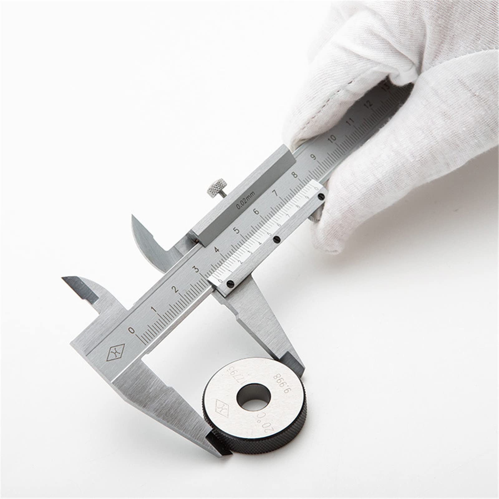 RajoNN Calibrador electrónico Digital Precisión de medición de Pasos Calibrador Vernier de 0,02 mm para Uso doméstico e Industrial (Color: Plata, Tamaño: 0.000-5.906 in)