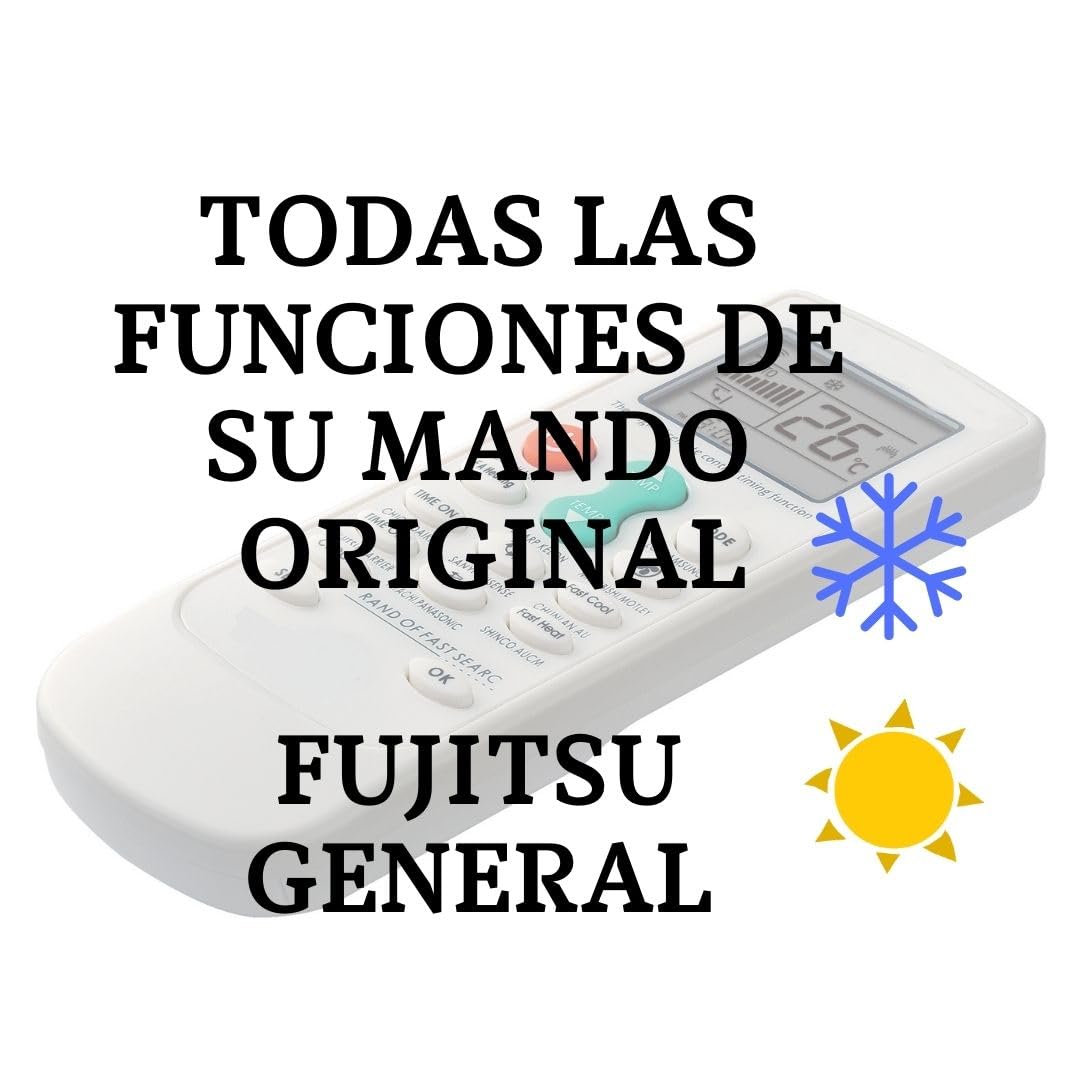 Mando A Distancia Para Aire Acondicionado Fujitsu ASY12USBCW, AR DJ5 Ar Je5 A C Ar Je4