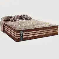 Colchão Casal com Espuma Látex 138x188x38 Robust Gel 220 Caramelo Cama Inbox