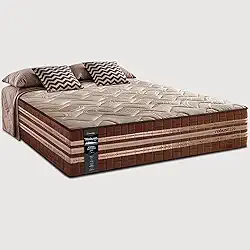 Colchão Casal com Espuma Látex 138x188x38 Robust Gel 220 Caramelo Cama Inbox