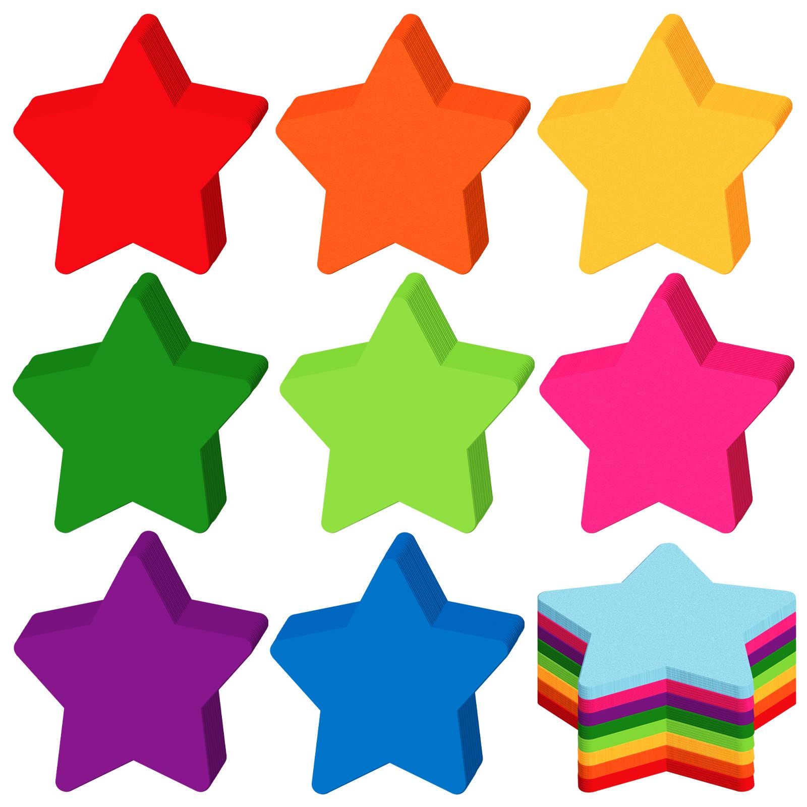 720 Pcs Star Paper Bulletin Board Cutouts, 3.9 Inch