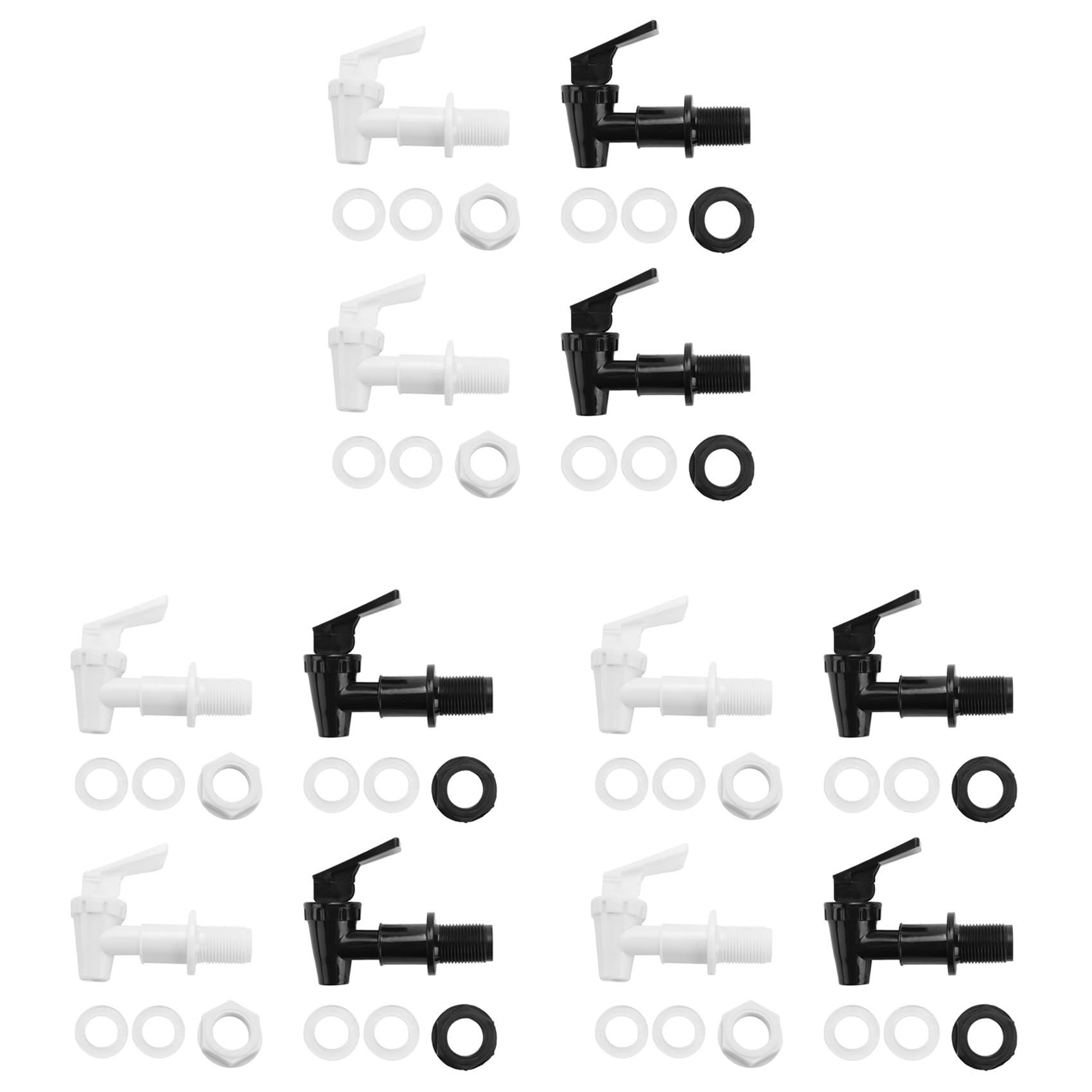 Vjsujehgy 12 Sets Replacement Cooler Faucet Water Bottle Jug, Dispenser Tap Spigot Spout Water Beverage Lever Pour Dispenser Valve