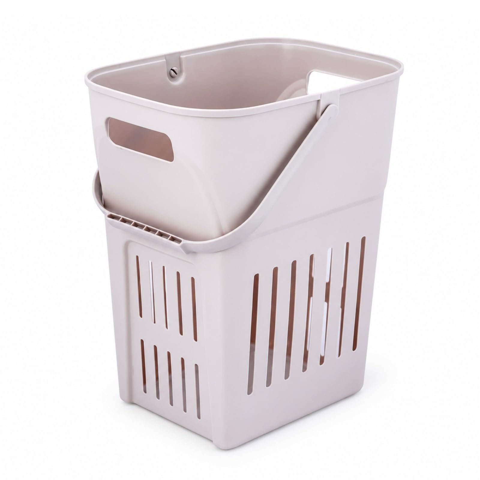 Cesto Portabiancheria Sottile,Portaoggetti in Plastica con Manico