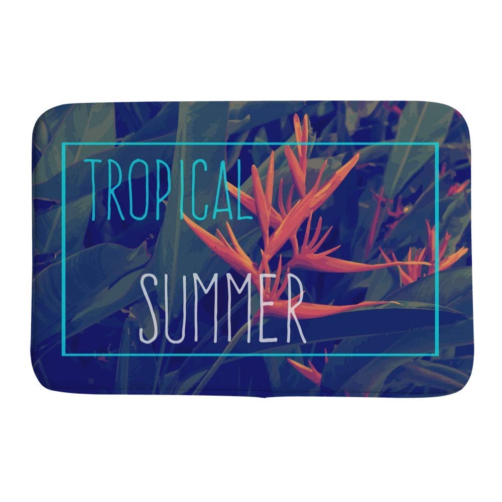 Tapis de salle de bain floral antidérapant et lavable