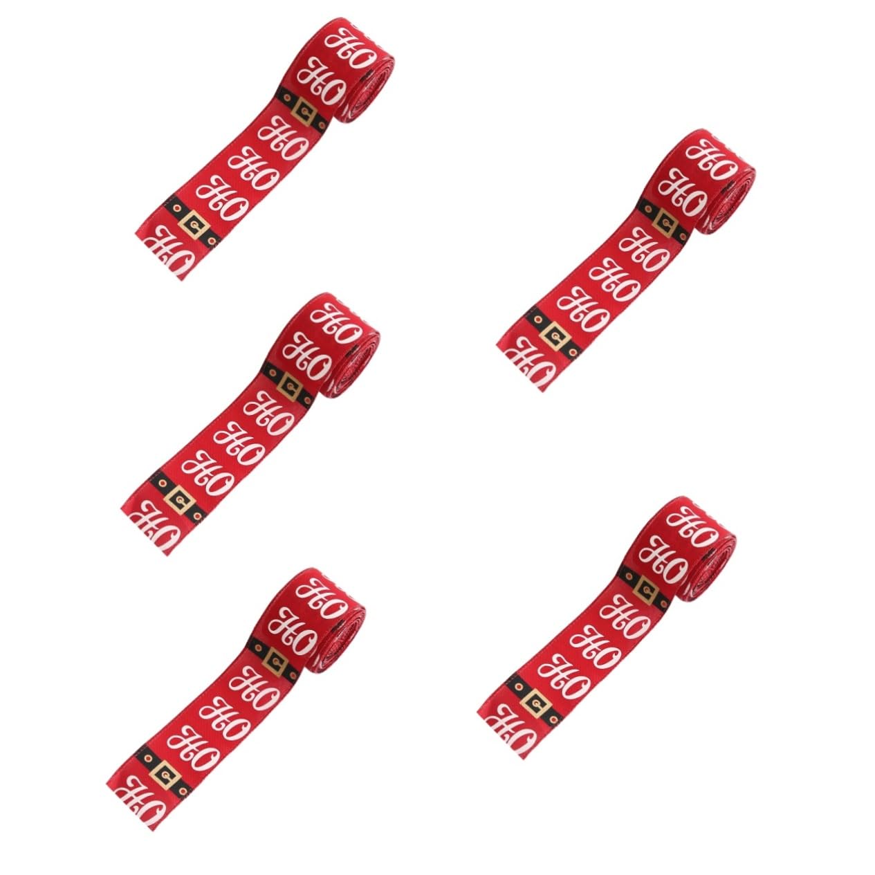 STOBOK 5stücke Weihnachts-dekorationsband Rotes Satinband Für Weihnachtsbaum Geschenkpäckchen Und Bastelprojekte Für Festliche Anlässe Und Kreative Verpackungen
