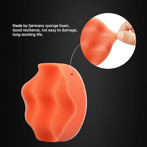 Miniatura 4 de Kit de pulido de taladro para automóvil, 3 pulgadas (3.150 in), 32 almohadillas de espuma para automóvil, almohadillas de lana, almohadilla de