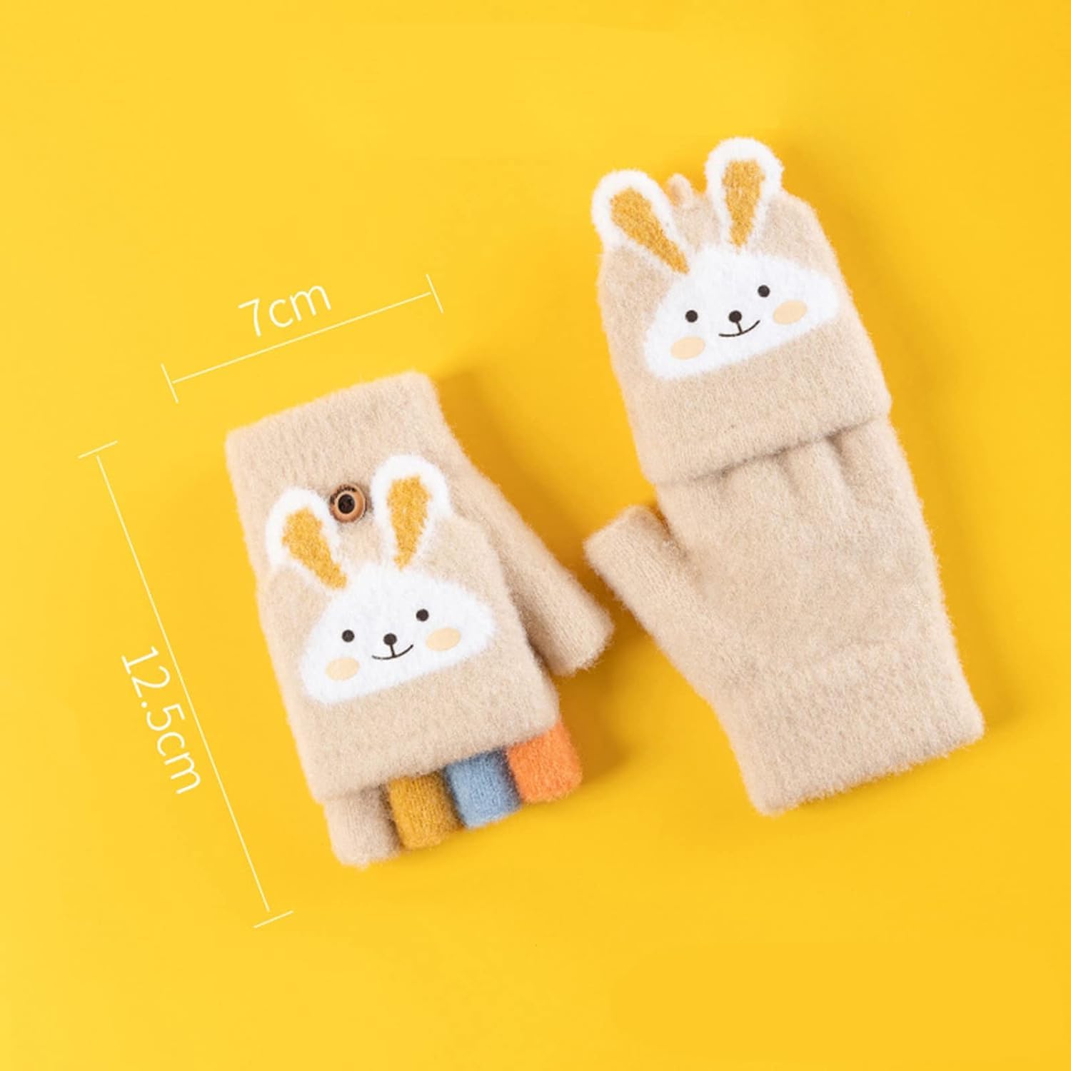 Fingerless Children's Winter Gloves (6-10 Years) Comfortable & Durable Multicolour (AGE 1-3 years) pack of 2 3