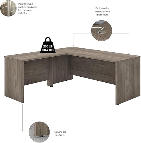Miniatura 4 de Bush Business Furniture Escritorio Studio C, 72 pulgadas de ancho x 30 pulgadas de profundidad, nogal moderno