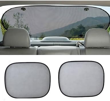 Luti Concept Car Auto Rear And Side Glass Vehicle Sunshade Curtain Set 3 Piece Shade Sunshade Curtain With Suction Cup Universal