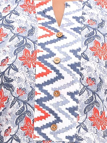 Image of feranoid Women Cotton Printed Short Kurti | Short Kurti for Women | Printed Cotton Kurti
