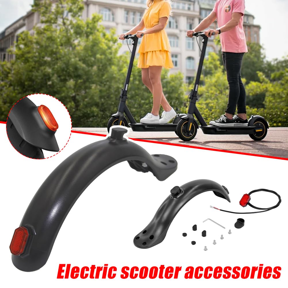 OUGETHER Rear Mudguard Scooter Fender Bracket Scooter Replacement Accessory Support Mudguard Bracket Fender Compatible for 8.5in 4 Hole Electric Scooter (Black)