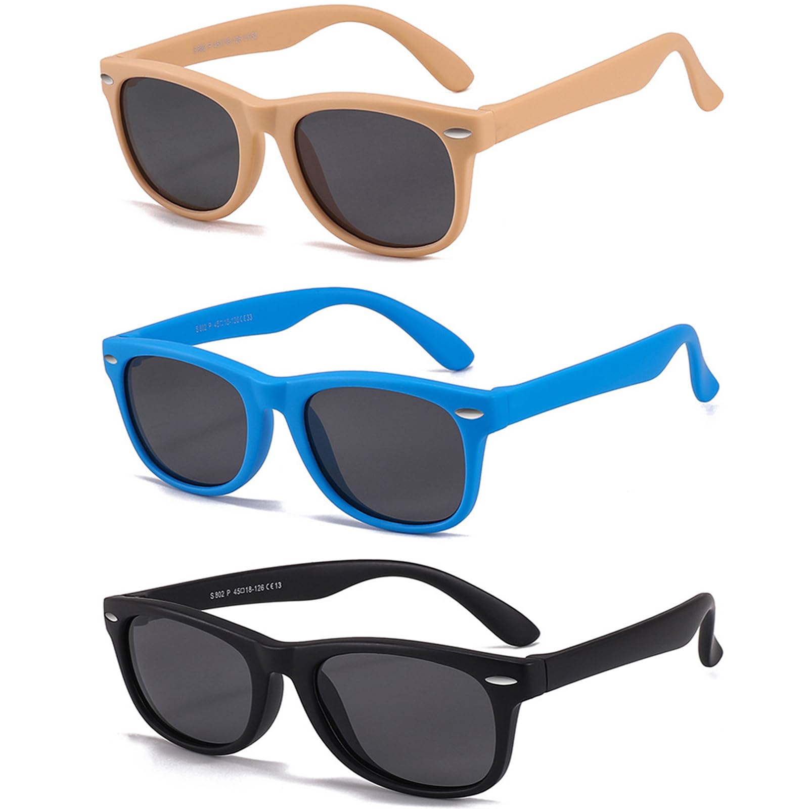 Polarized Toddler Sunglasses for Girls Boys Flexible Frame Kids Sunglasses UV400 for Ages 3-10 Children’s Gafas de Sol