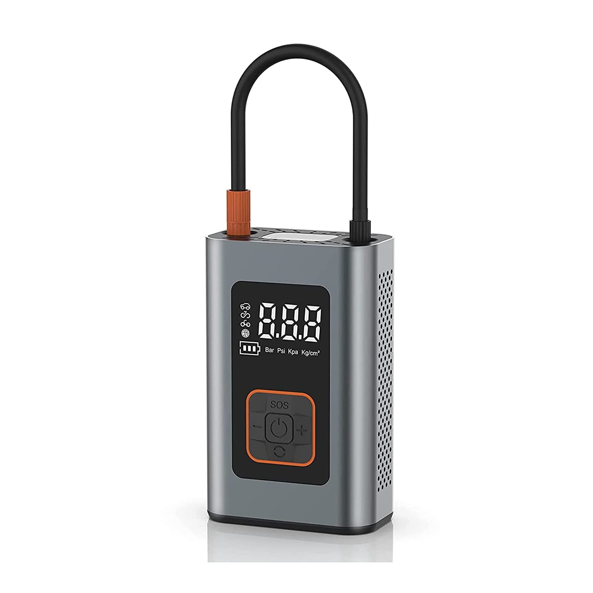 Suzec Car Portable Tyre Inflator 150PSI, Automatic Air Pump Air Compressor with Rechargeable Battery Power Bank with Digital LCD/LED Flashlight, Electric Tire Inflator for Car, Ball, Bicycle, Bike