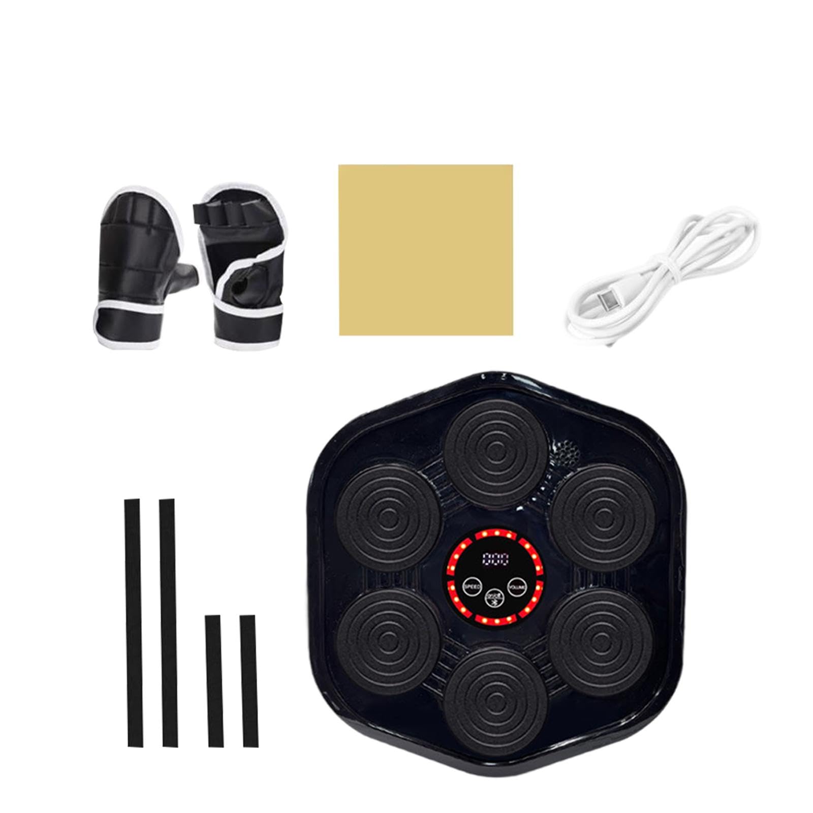 Music Boxing Machine Wall Mounted with Gloves for Kickboxing Indoor Practice Style A-image-39