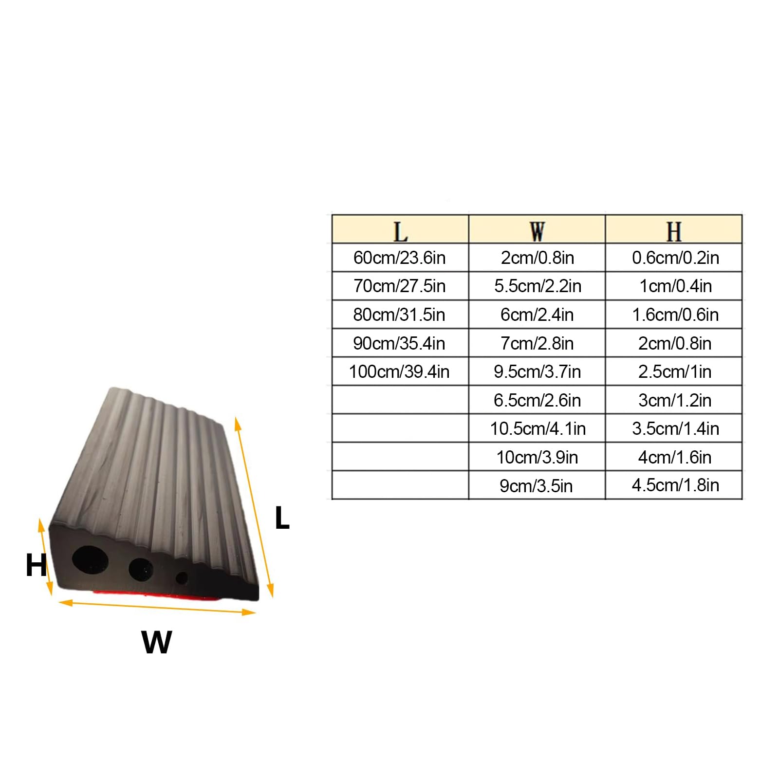 Genérico Rampa de umbral Interior Antideslizante portátil para sillas de Ruedas y Robots, rampa de Acceso Flexible para baño, Cocina y balcón - Blanca, 90 x 2,5 x 7 cm