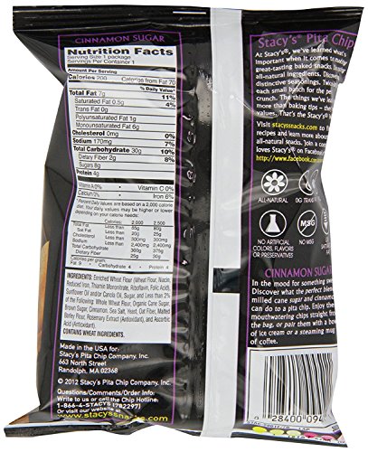 Stacy's Cinnamon Sugar Flavored Pita Chips, 7.33 Ounce (Pack of 5) - Thumbnail 5